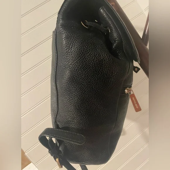 Michael Kors Black Pebbled Leather Backpack - Picture 6 of 14